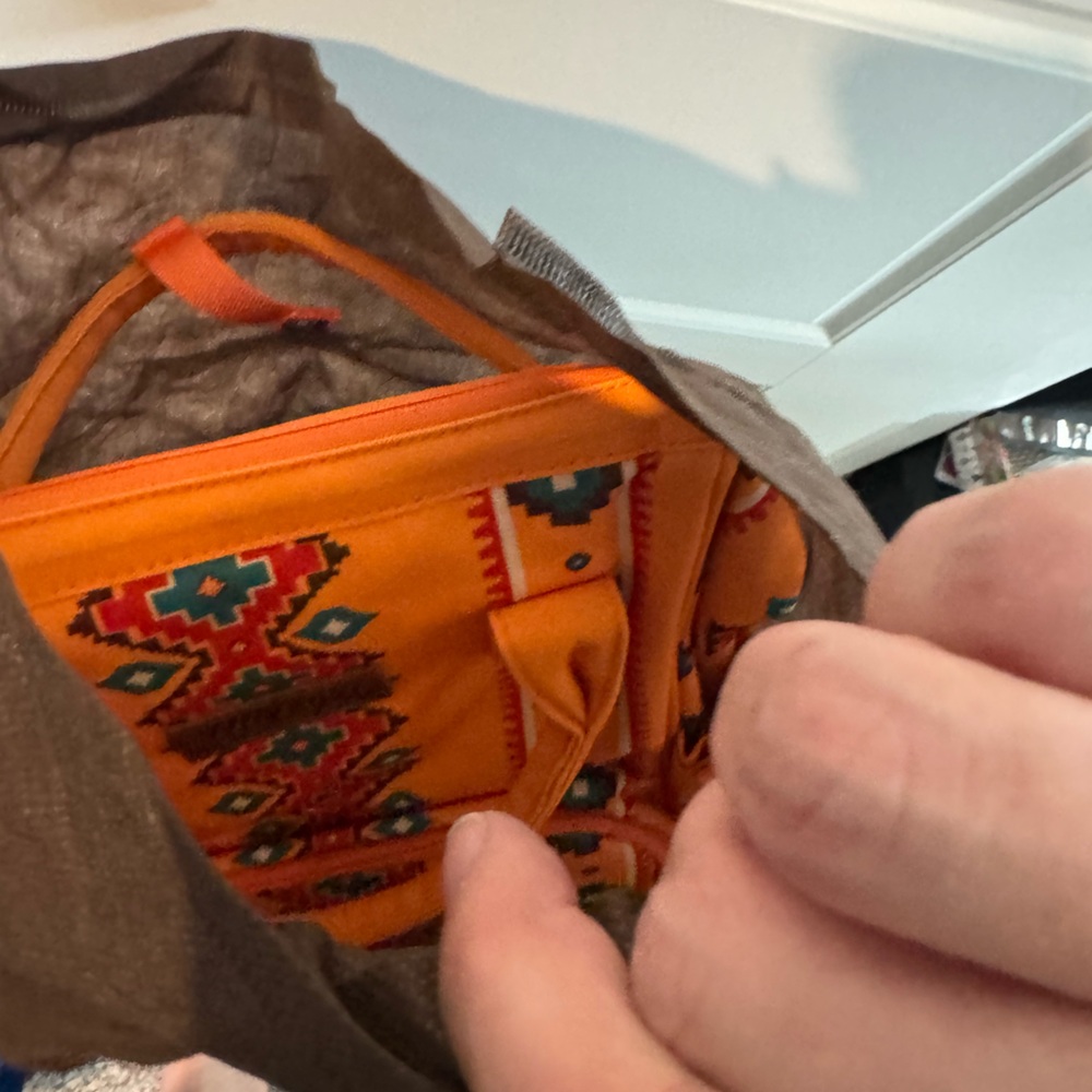 Wrangler Callie Orange Aztec Pattern Backpack - N… - image 6